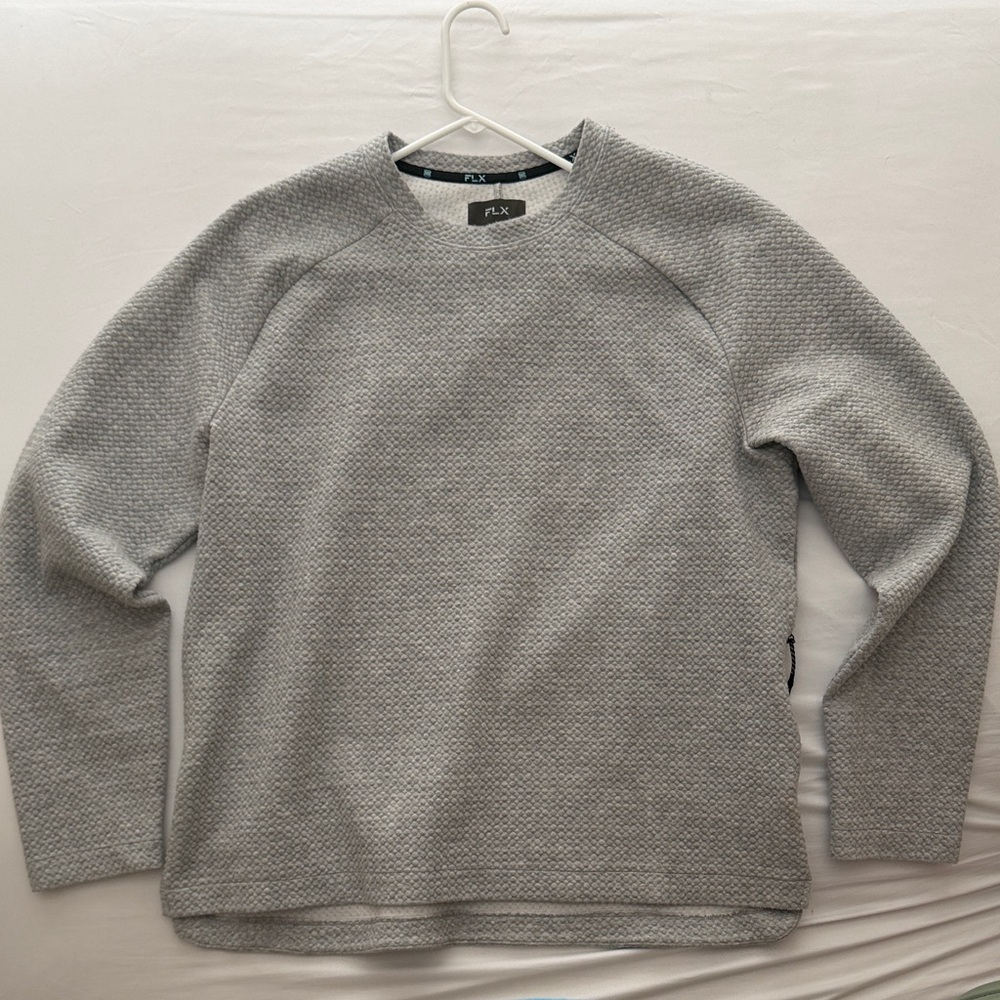 FLX Men's Heather Gray Crewneck Sweater
